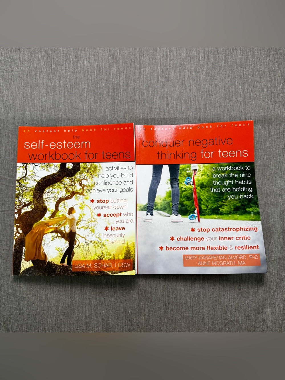 Teen Mental Health & Confidence Workbook Lot (2 Books) CBT Self-Esteem New